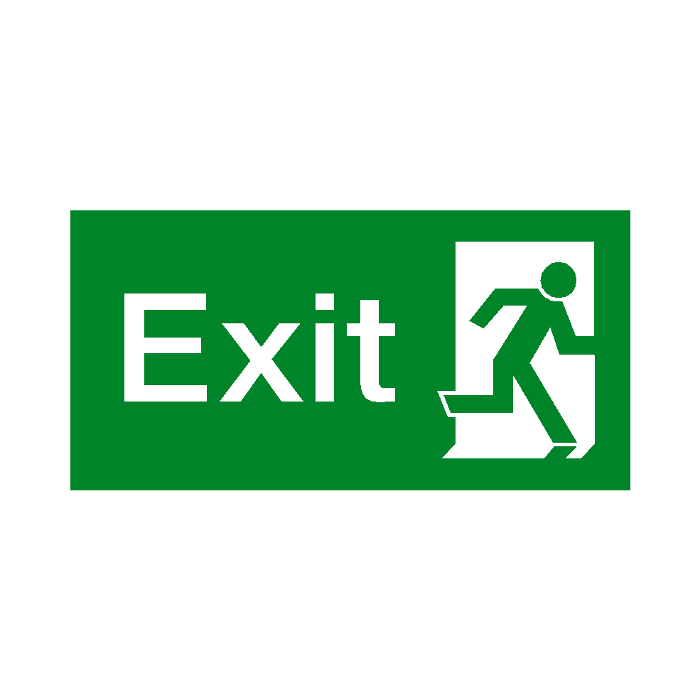 Exit Sign 2d Symbol