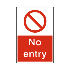 No Entry Sticker | Safety-Label.co.uk | Safety Signs, Safety Stickers ...