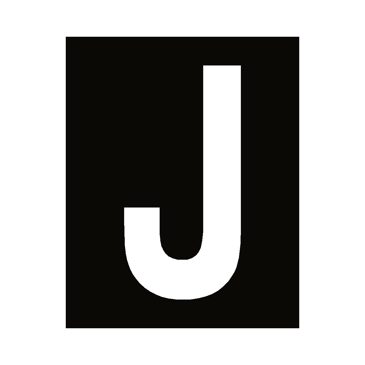 White Letter J Sticker Safety Label Co Uk