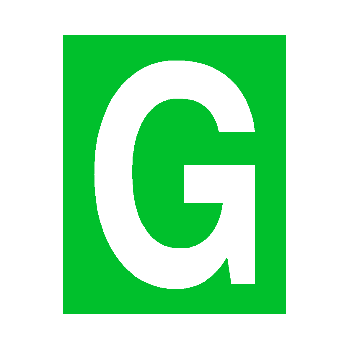 Green Letter G Sticker Safety Label Co Uk