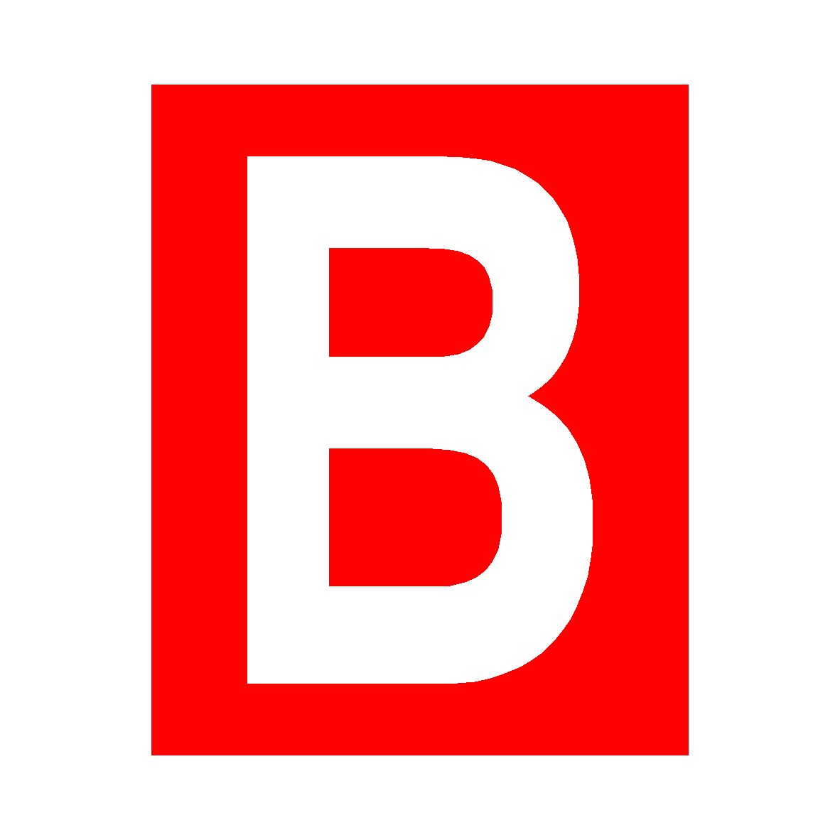 Red Letter B Sticker Safety Label Co Uk