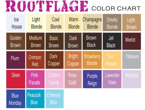 Rootflage color chart