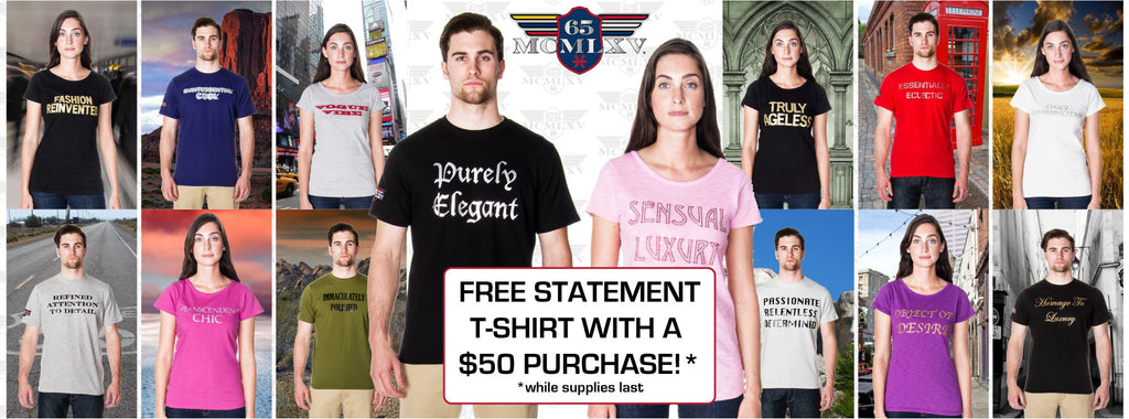 65 MCMLXV Free Statement Tee Offer