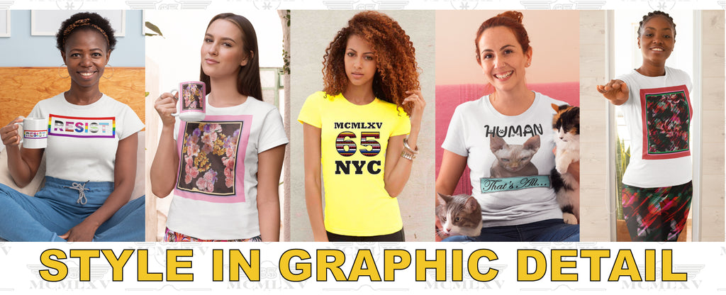 65 MCMLXV Womens Graphic T-Shirts
