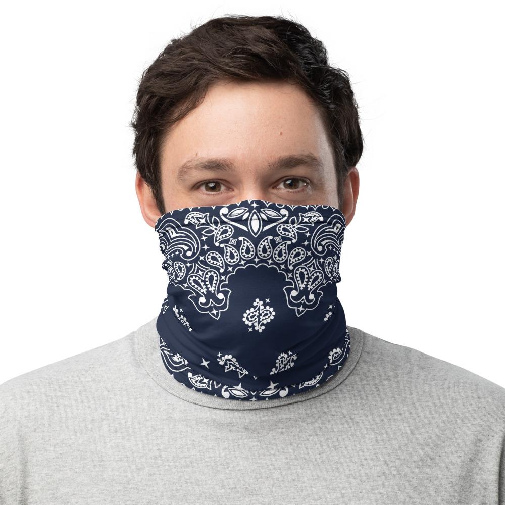 65 MCMLXV Unisex Navy Bandana Print Neck Gaiter