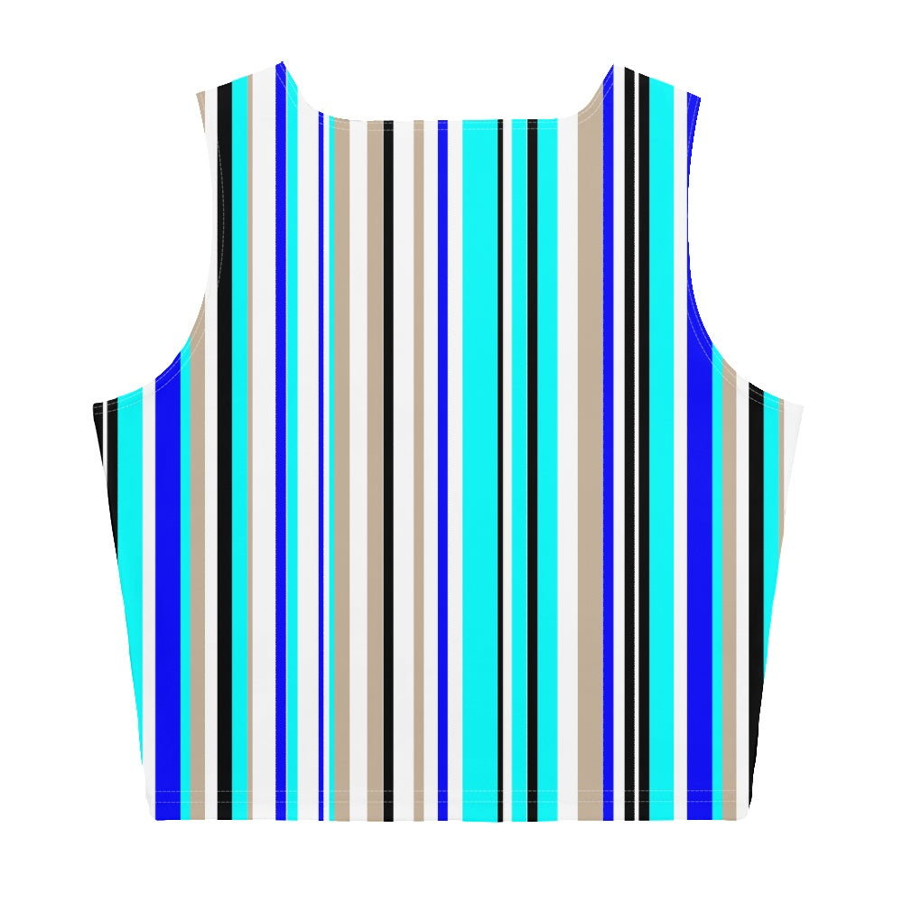65 MCMLXV Women's Vertical Stripe Print Crop Top