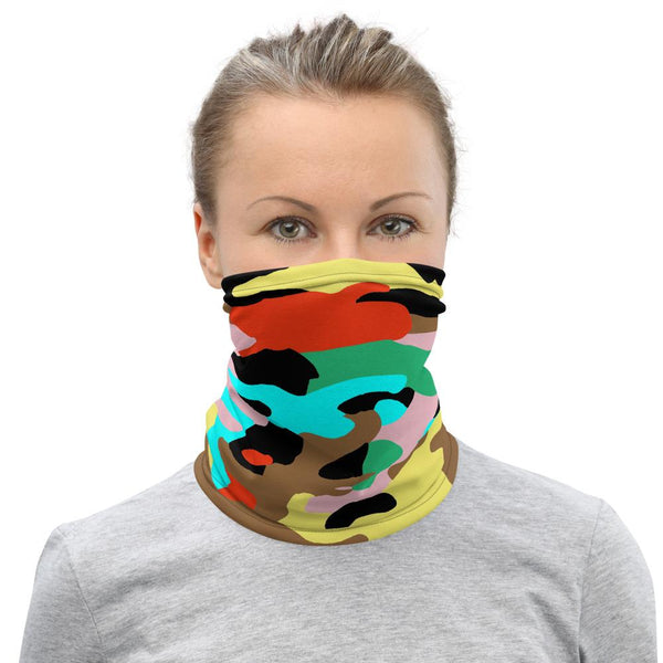 65 MCMLXV Unisex Neon Camo Print Neck Gaiter