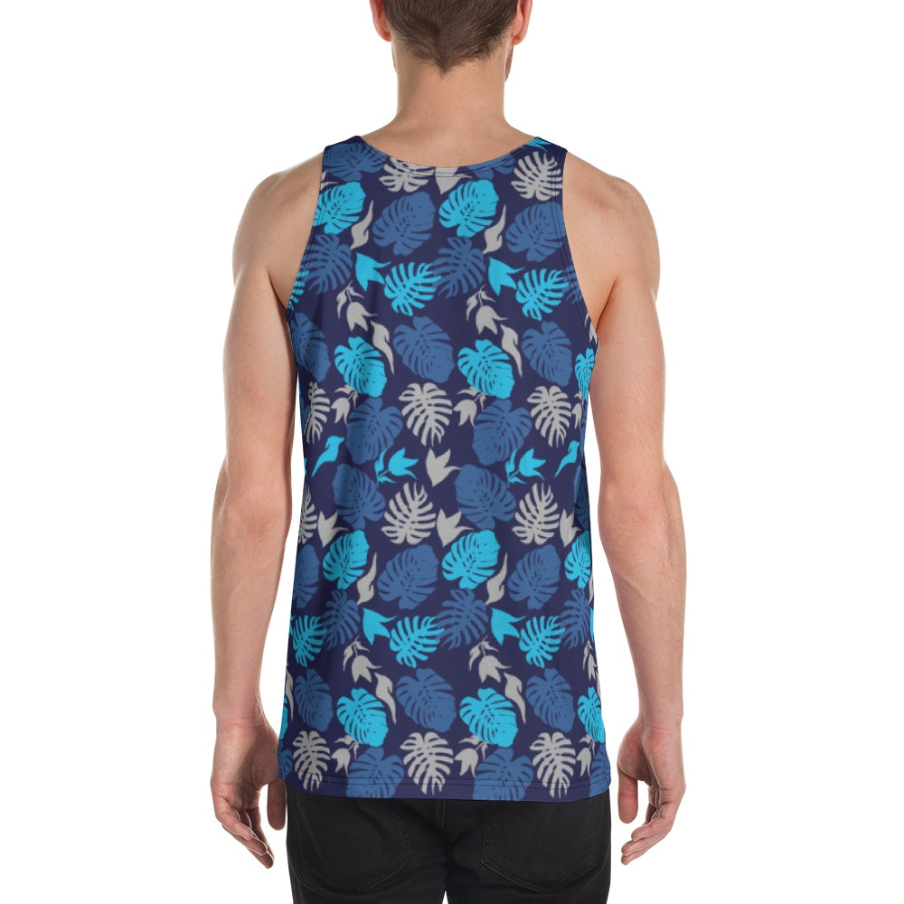 65 MCMLXV Men's Tropical Leaves Print Tank Top