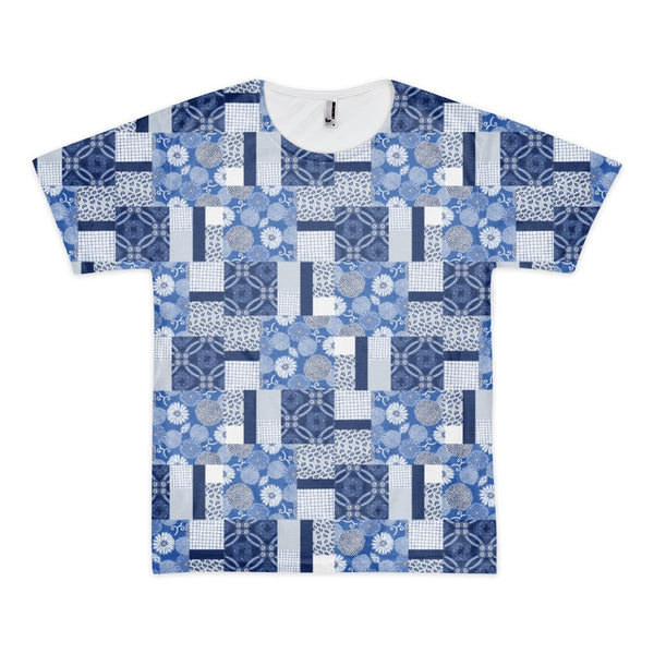 Men's Indigo Patchwork Print T-Shirt – 65mcmlxv