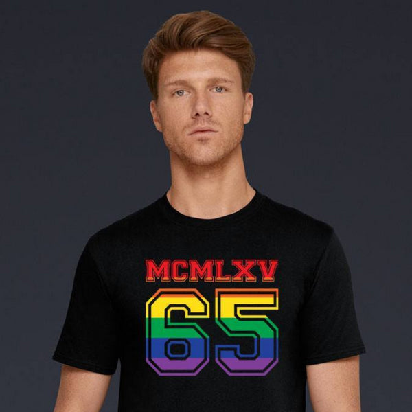 65 MCMLXV Men's Pride Varsity Logo Graphic TShirt