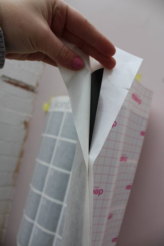 peel away the sticker backing paper