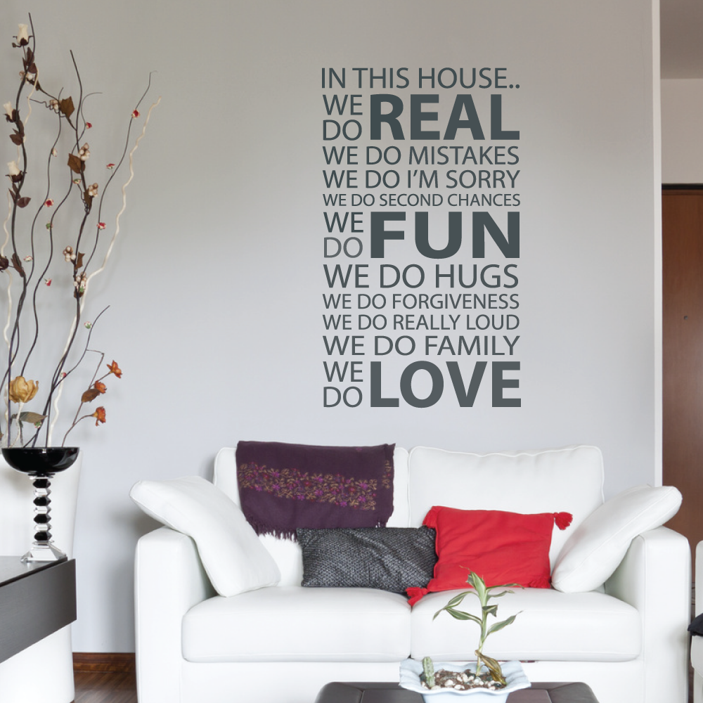 In This House We Do Wall Sticker By Wallboss Wallboss Wall Stickers 