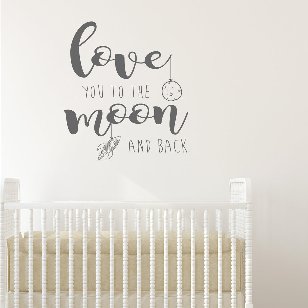 Love You to the Moon and Back Wall Sticker | Wallboss Wall Stickers | Wall  Art Stickers | UK Wall Stickers | Bespoke Design
