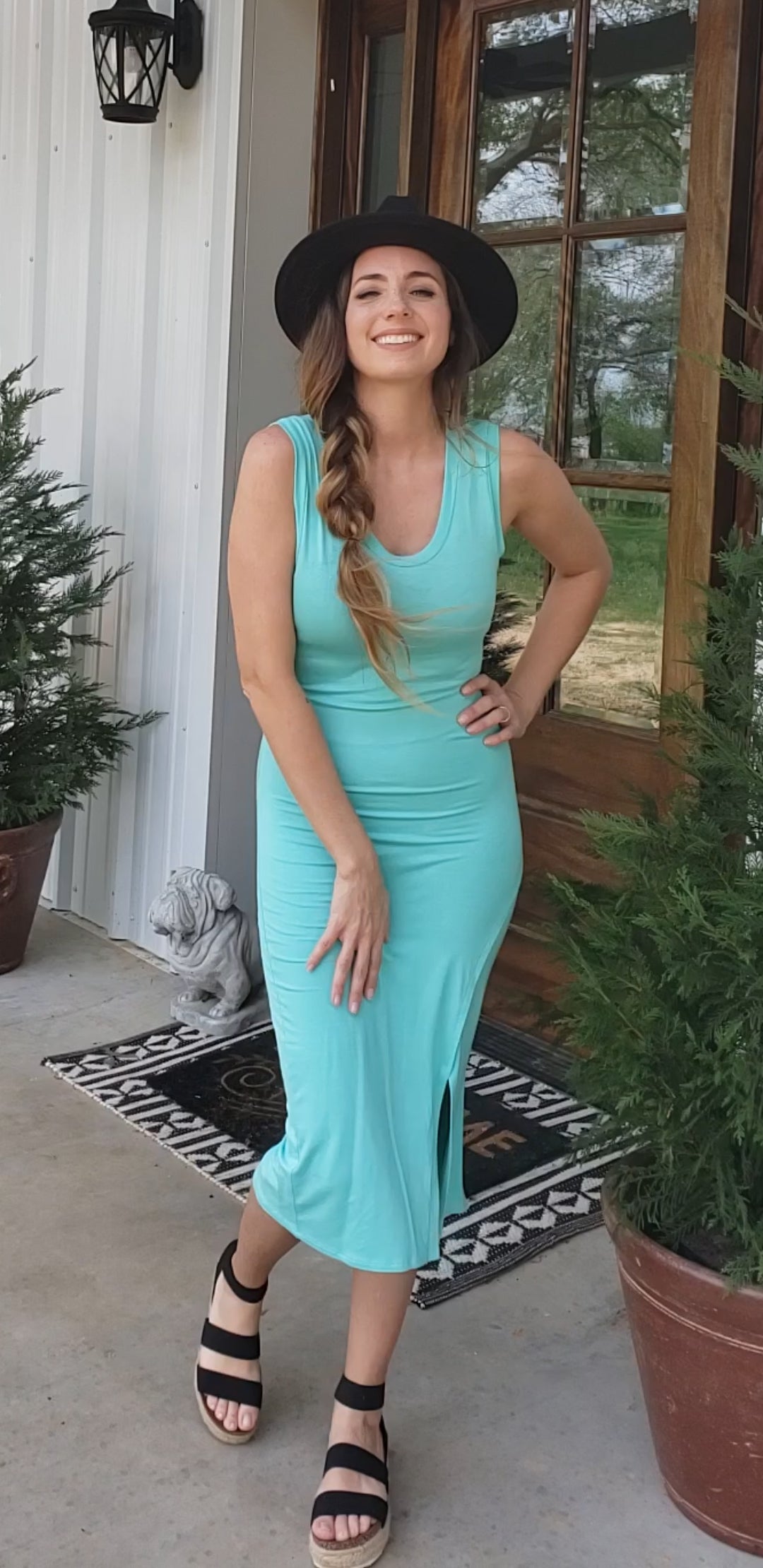turquoise bodycon dress