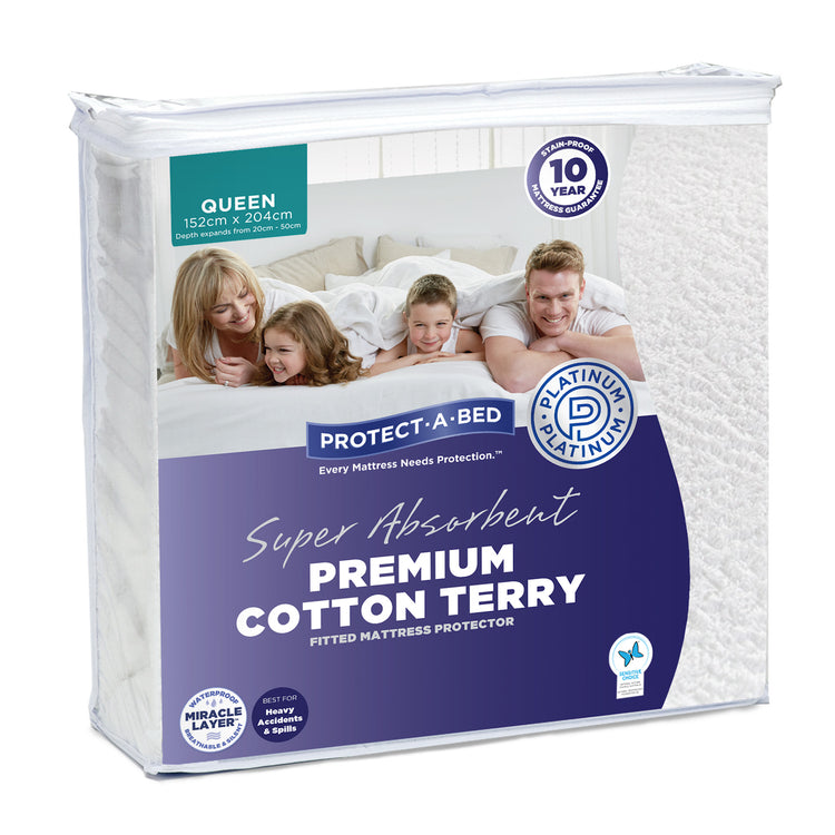 Protect-A-Bed Premium Cotton Terry Cali King Mattress Protector