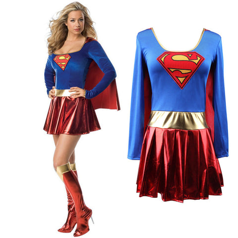 SUPERWOMAN KOSTYME Superman billig flott kostyme