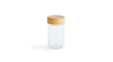 Glass Spice Jar with Bamboo/Birch Lid