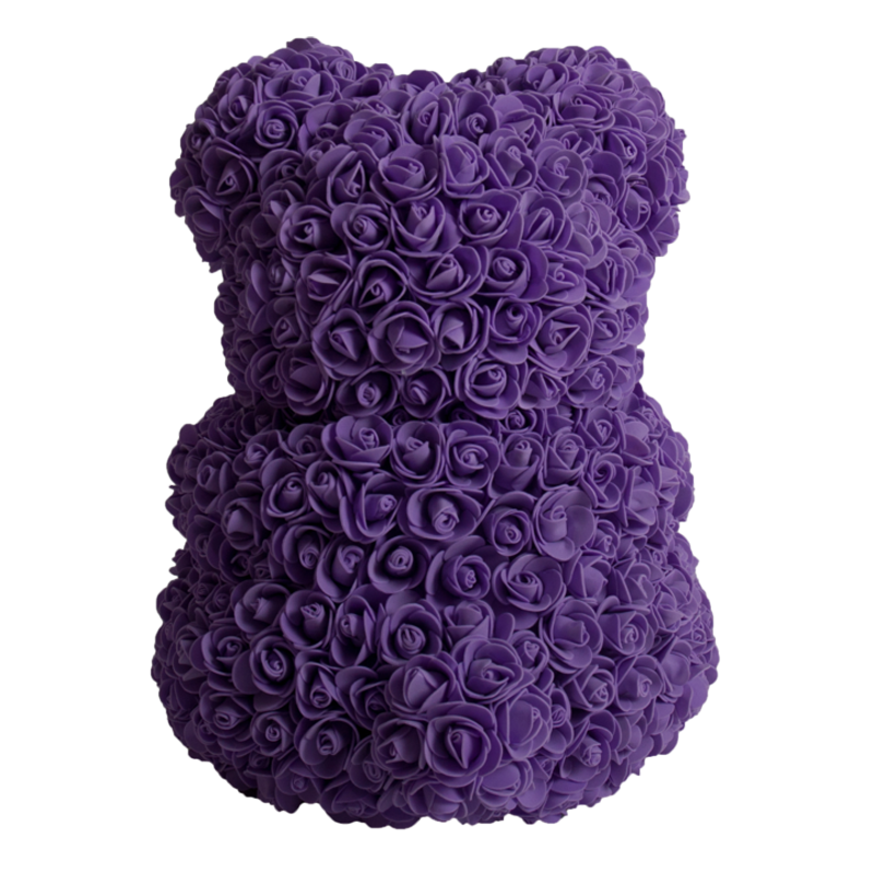 purple rose bear