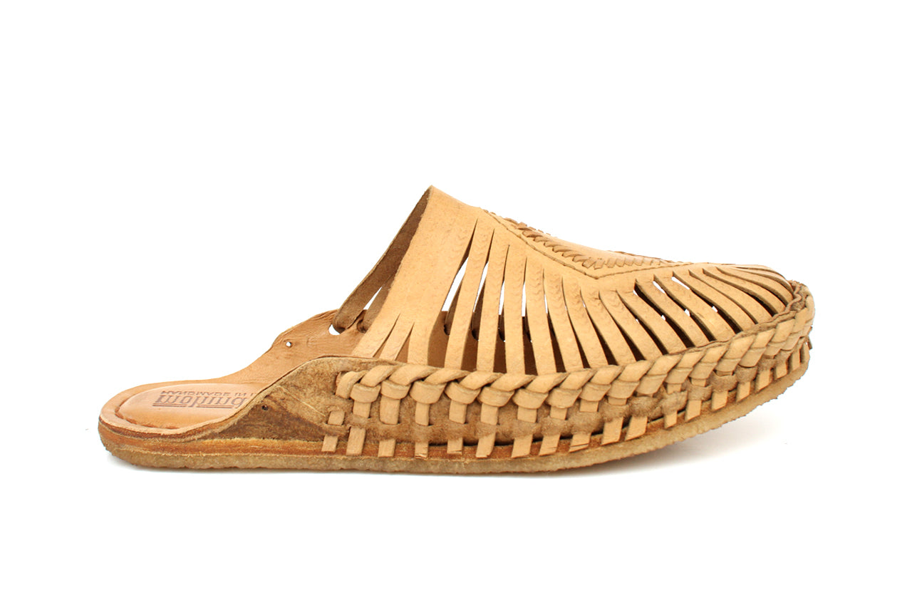 Women's Leather Woven Flat with Stripes | Official Mohinders Store