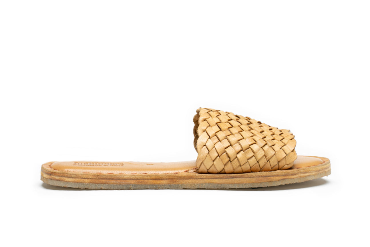 Image of Women's Woven Sandal in Honey