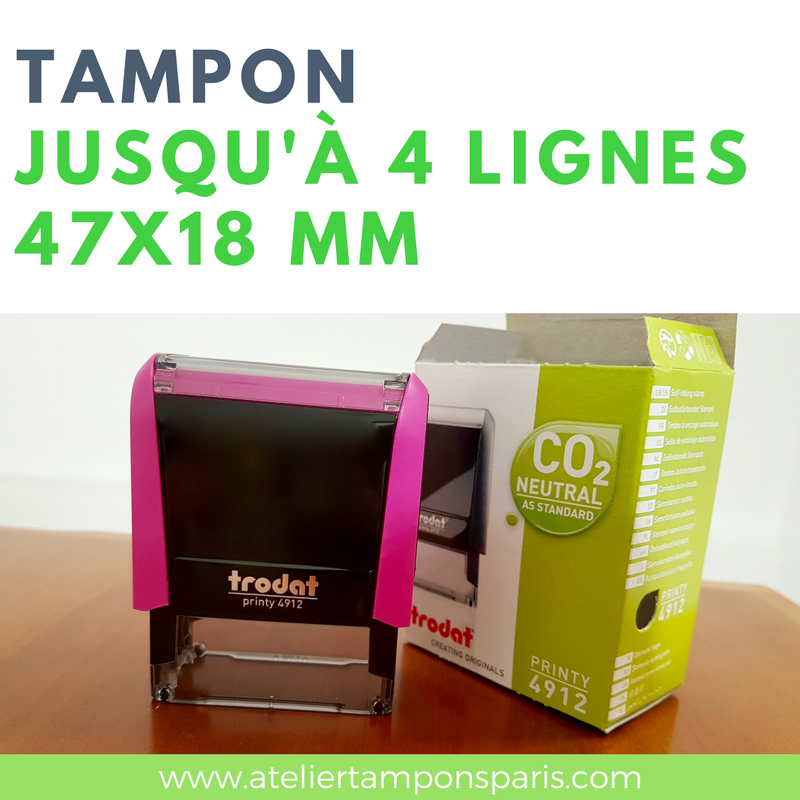 Tampon Encreur Automatique 4 Lignes Trodat Printy 4912 Ateliertamponsparis 9622