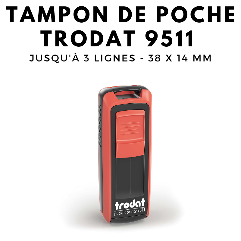 Tampon Encreur De Poche 3 Lignes Trodat 9511n Ateliertamponsparis 7061