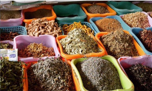 Spices in Moroccan Souk