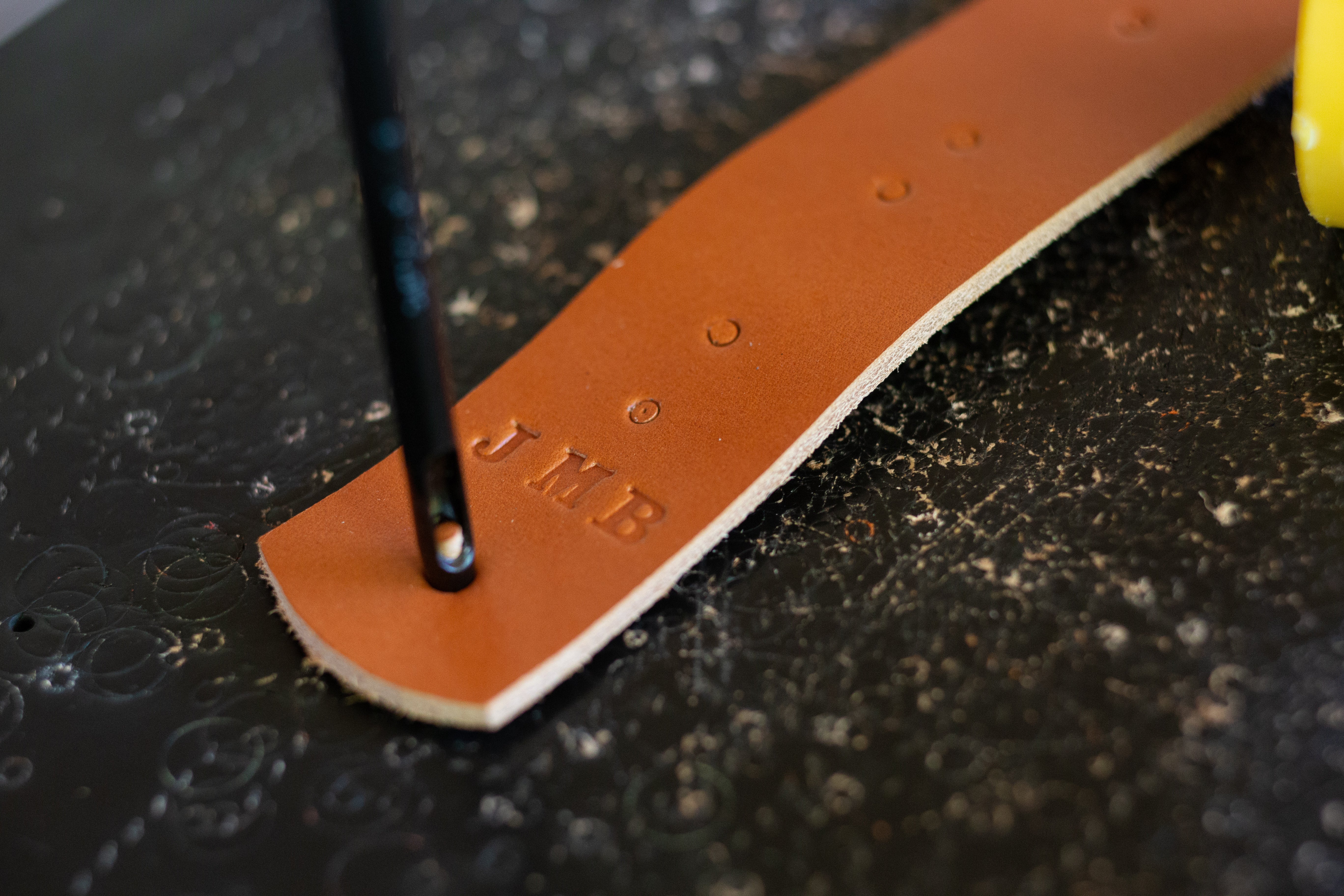 Punching Round Holes For Snaps in Leather Belt