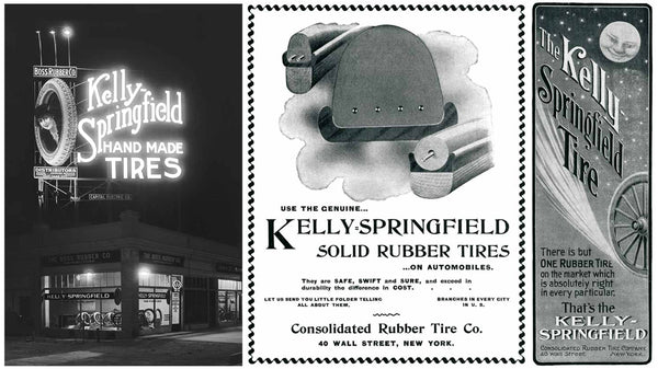 Advertising for Kelly Springfield tires by Consolidated Rubber Tire Company