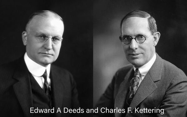 Edward A Deeds and Charles F. Kettering founders of Dayton Engineering Laboratories Company or DELCO