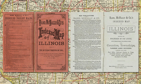 Rand McNally's antique indexed map of Illinois