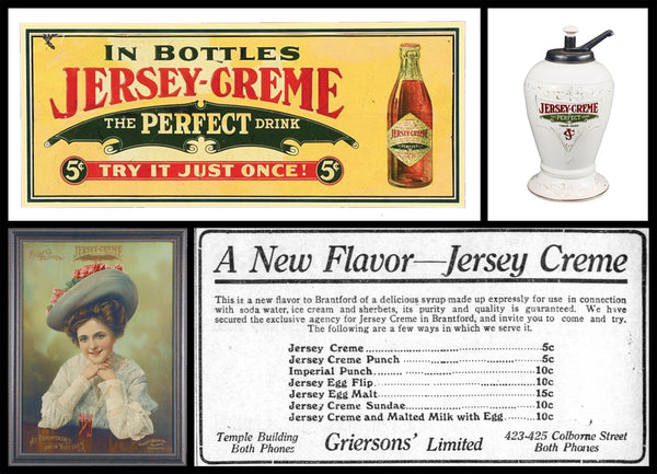 Jersey Creme Company advertising for soda fountains
