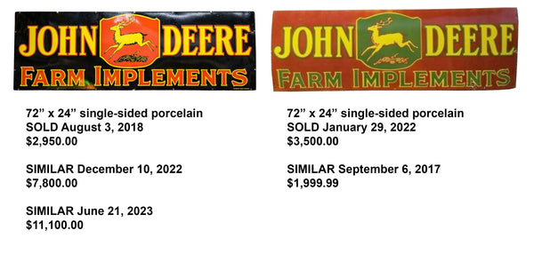 John Deere sign values