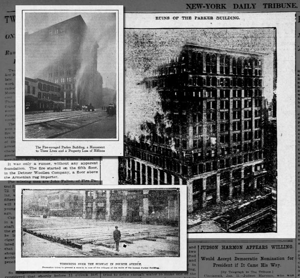 Parker Building in New York Burns 1908