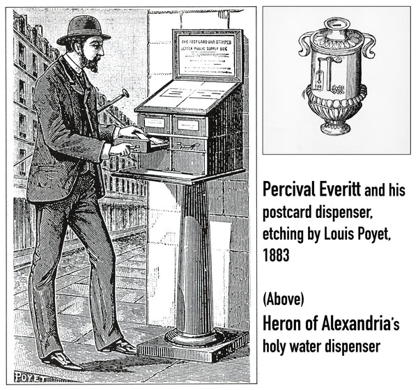 Percival Everitt and Heron of Alexandria's Coin Operated Inventions