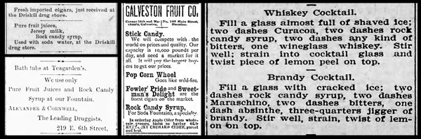 Rock Candy Syrup newspaper ads