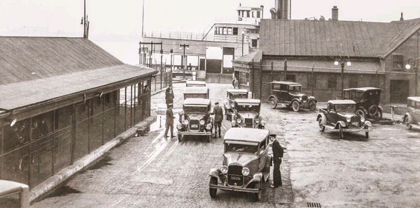 Hiram Walker's distillery port in Windsor, Ontario