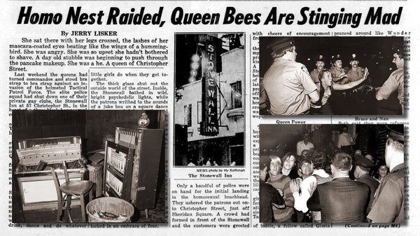 Newspaper reports on the Stonewall Riots in New York