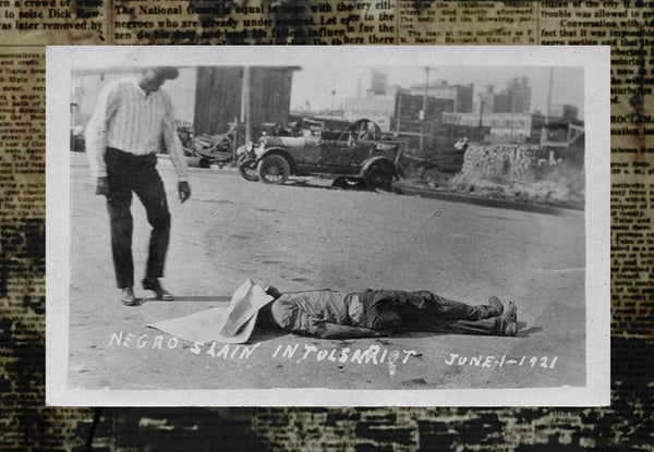 Massacre victim in the street, Tulsa, 1921