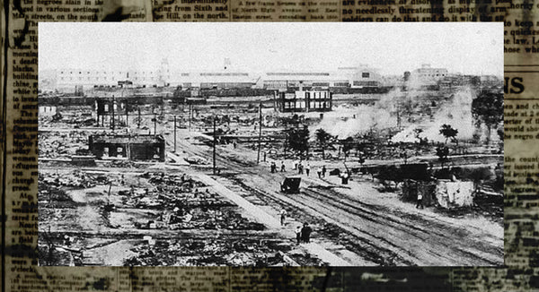 Black Wall Street, Greenwood District, burned to the ground