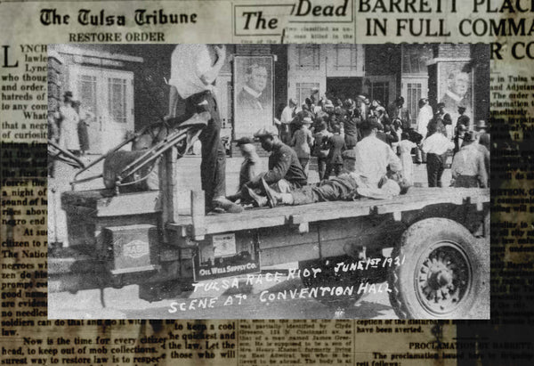 Black victims being rounded up, Tulsa 1921