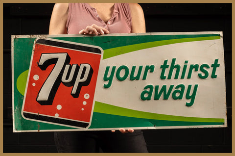 Vintage 7up soda sign at Industrial Artifacts