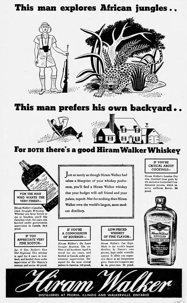 Walker's Canadian Club advertisement, 1936