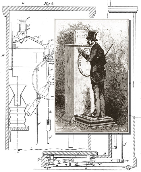 Percival Everitt and his coin operated scale