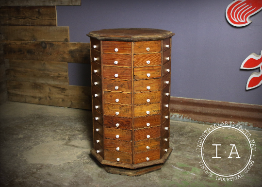 Early 20th Century Wooden Parts Cabinet