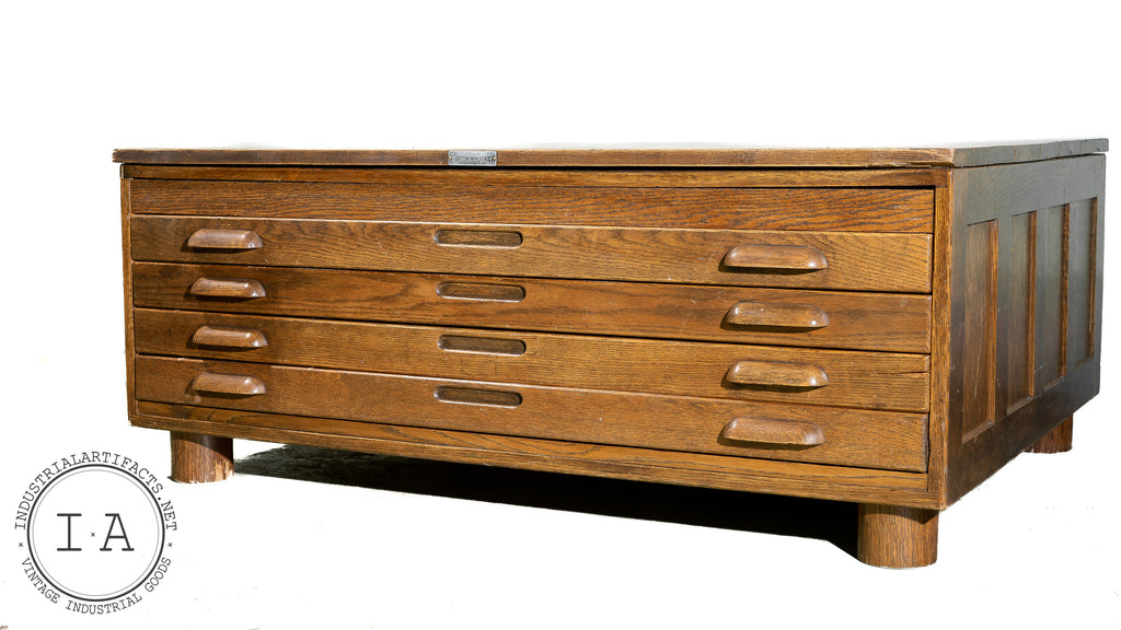 wooden flat file