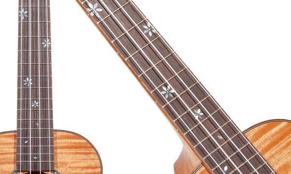 Floral Fret Markers on Ohana -18OM Ukulele