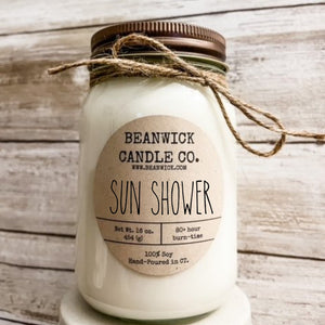 SUN SHOWER  Soy Candle in Mason Jar Unique Gift