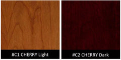 Hale Barrister Bookcases Dark Cherry and Light Cherry finish swatches