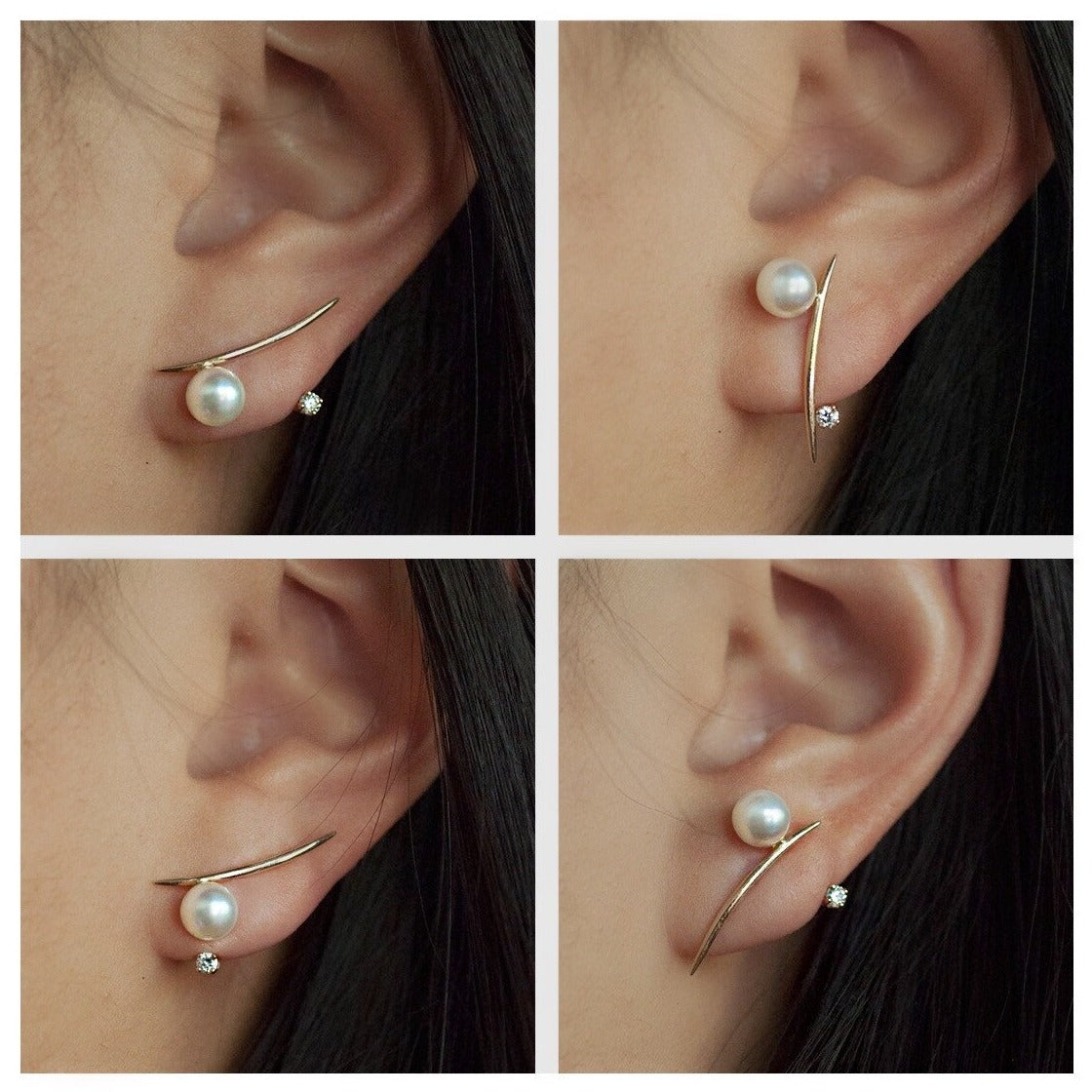 Diamond Floater Ear Jackets